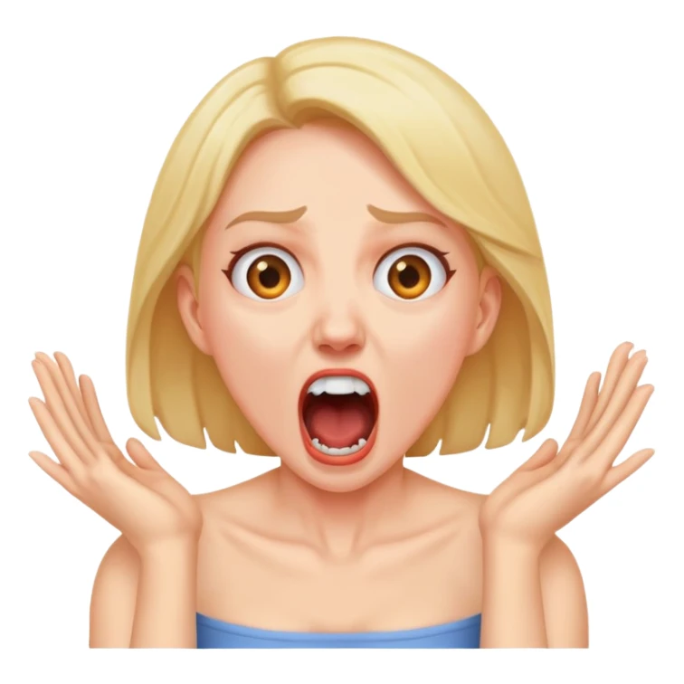 Hands around neck while screaming female sticker