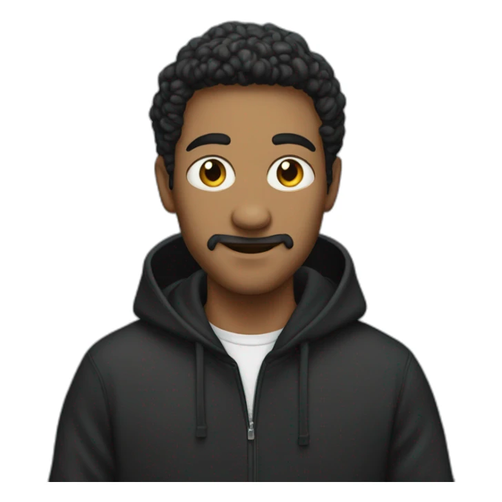 Mensch mit Schwarzer hoodie sticker