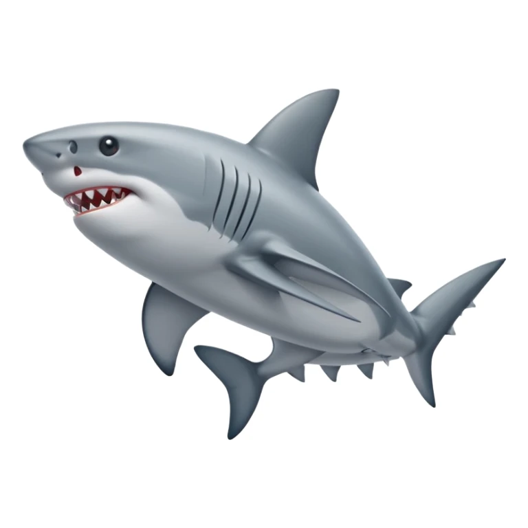 A shark with a Nike shoes sticker