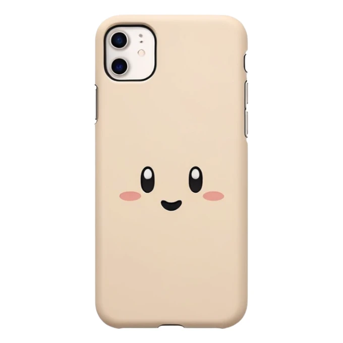 iPhone mobile cover, beige color, minimal aesthetic sticker