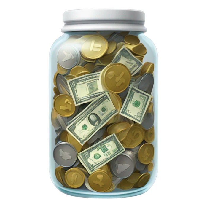 a jar full of money sticker