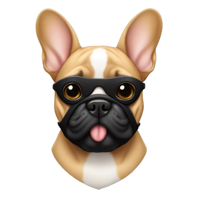 Fawn French bulldog with black mask sticker