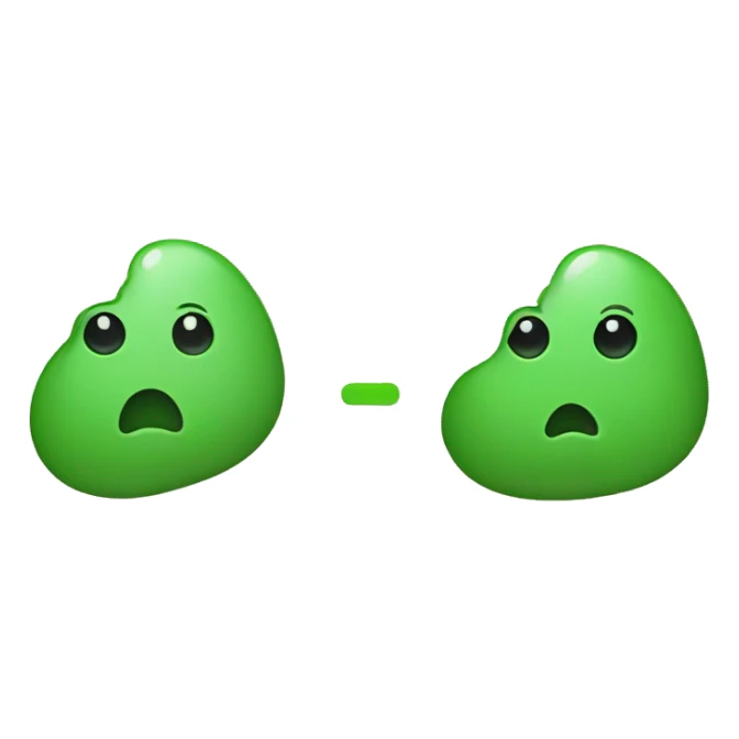 Left half poo emoji, right half green tick emoji sticker