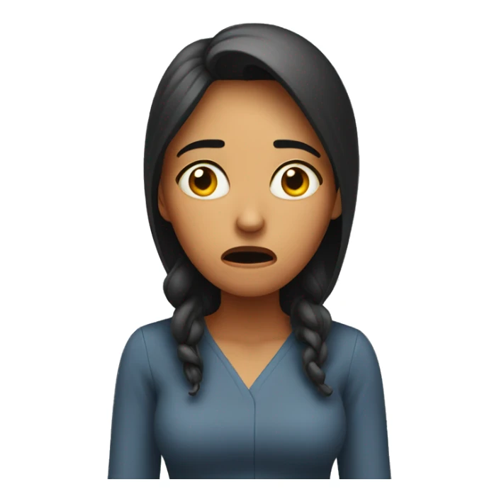 woman in disbelief and scared  sticker