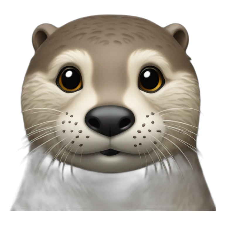 Une loutre qui dense sur le dos d'un hypopotam sticker