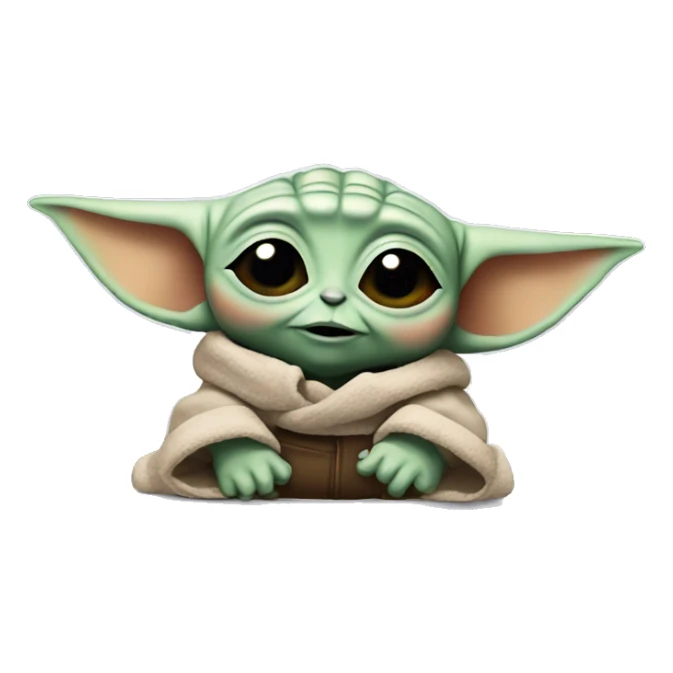 baby yoda’s dreaming sticker