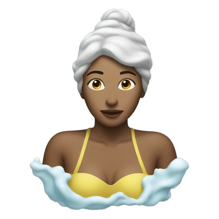 woman swiming in foam sticker