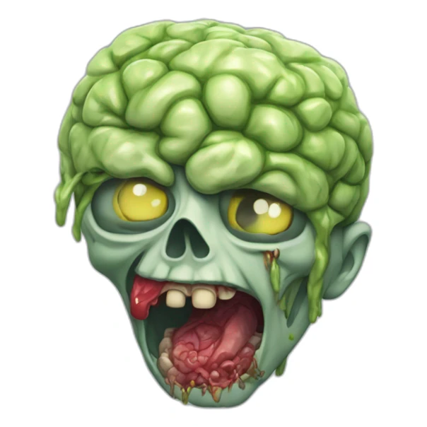 Un zombie qui mange un cerveau sticker