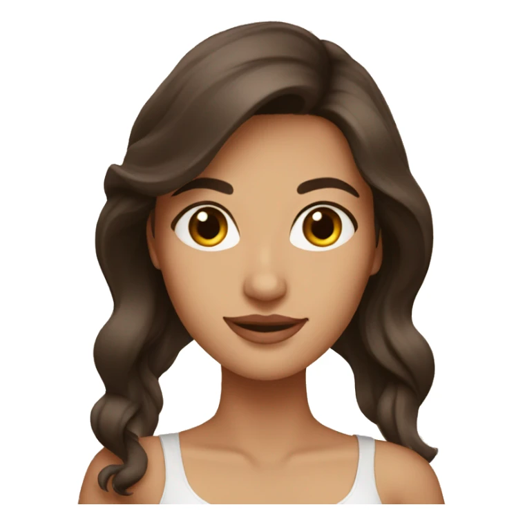 Gorgeous brunette lady outside. sticker