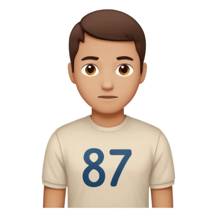 emoji de el famoso meme "six seven(6,7)" sticker