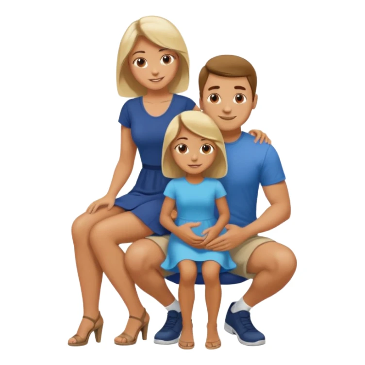 Woman squatting on man’s lap sticker