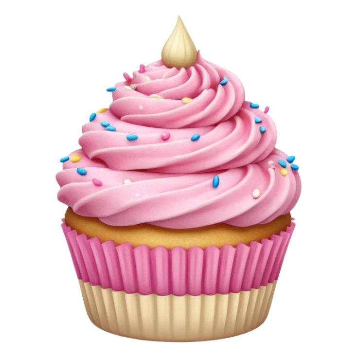 Cupcake with pink icing sticker