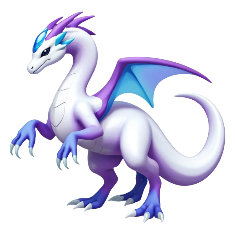 Futuristic-lugia-dragonair-suicune-hybrid, full body sticker