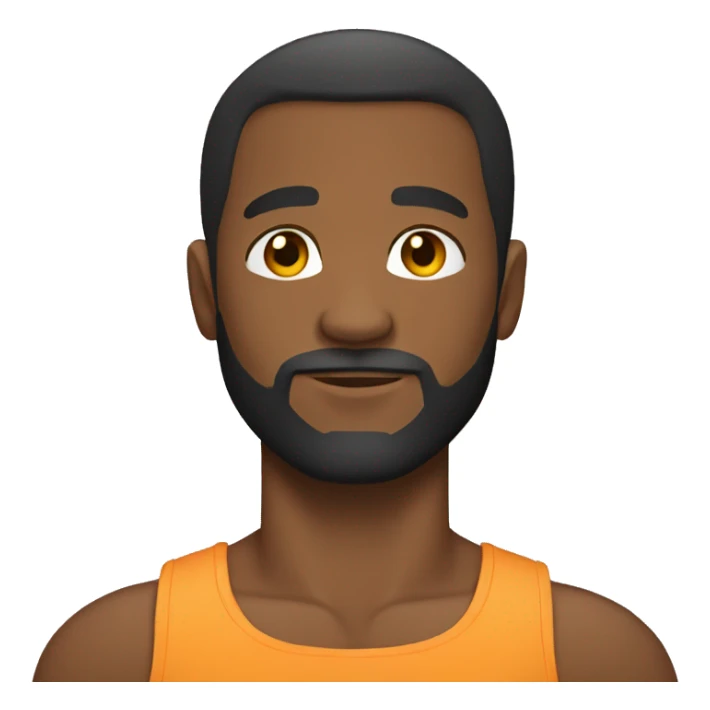 African American Guy with muscles, a beard, short hair sticker
