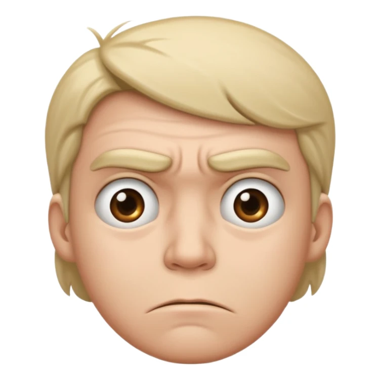 sad confused emoji face enemy of growth sticker