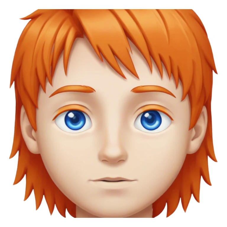 Boy with orange hair and blue eyes sticker