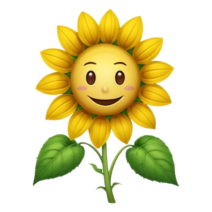 An exact  picture of the sunflower from Plants vs. Zombies sticker
