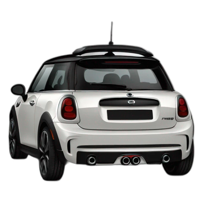Mini Cooper s f56 black and hard top white sticker