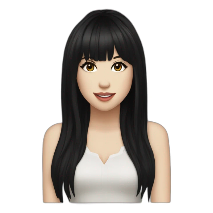 Carly Rae jepsen black long hair sticker
