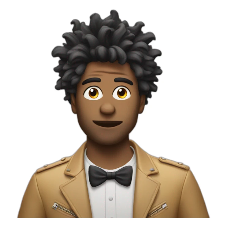 A musician with crazy hair sticker