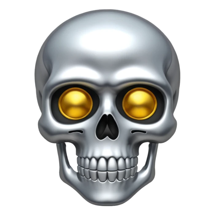 Skeleton made out of chrome ￼ sticker