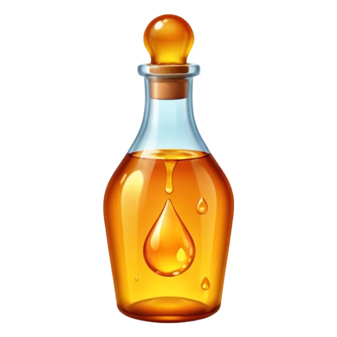 bottle of resin with a glowing drop sticker