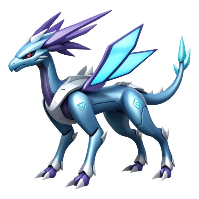 Futuristic Kyurem-dialga-suicune-hybrid, full body sticker