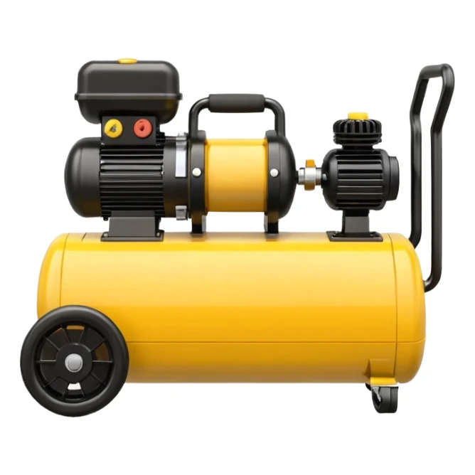 pancake air compressor cart, yellow color sticker