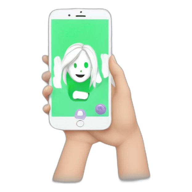 White Girl writes in bold on smartphone sticker