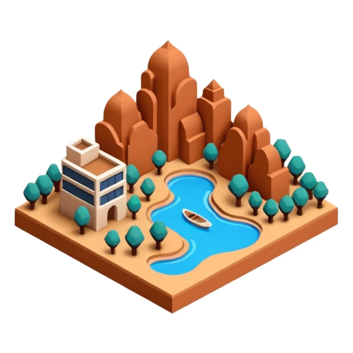 isometric mumbai clay 3d sticker