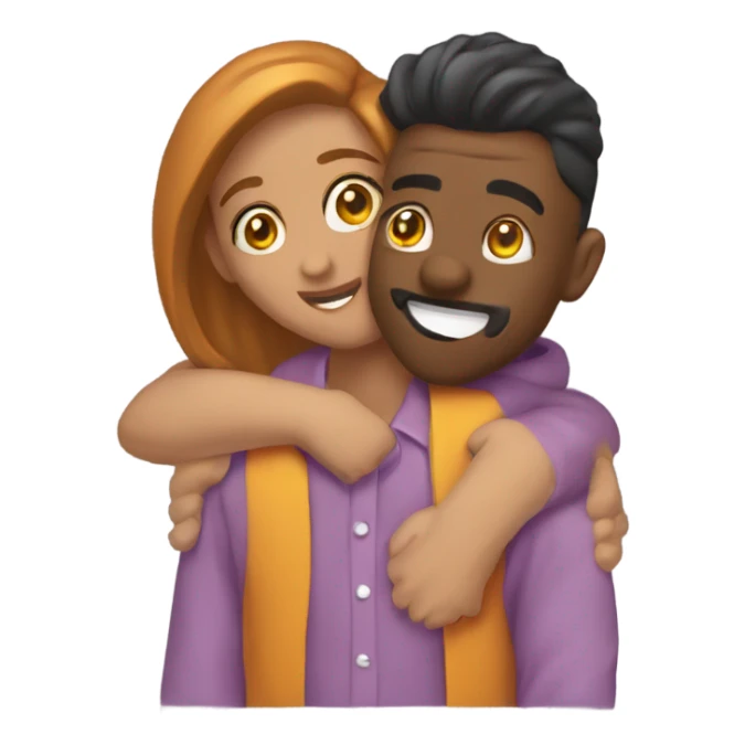 2 chicos y una chica abrazandose sticker