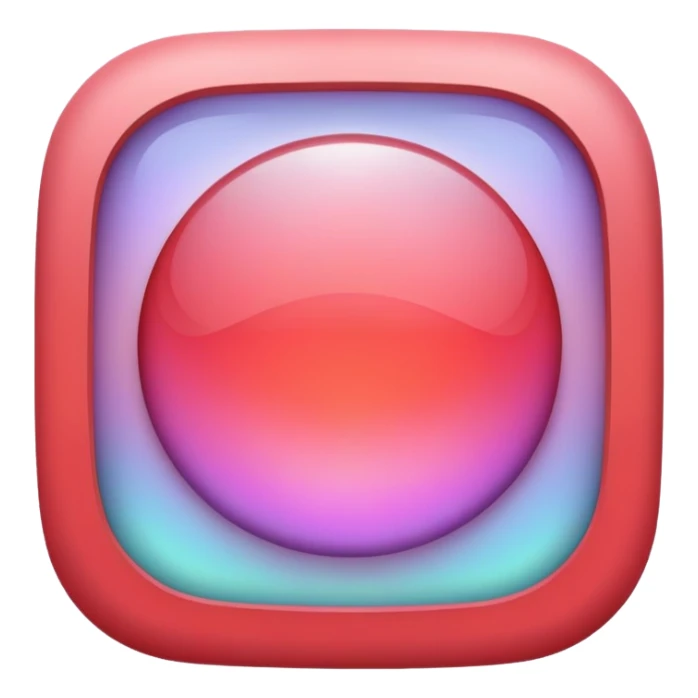 Iridescent pastel red formal elegant sophisticated cultured neat pretty beautiful nifty app icon sticker