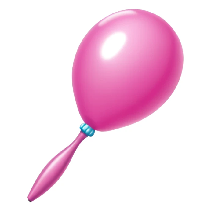 moschino style inflatable pink ornate brush ballon sticker