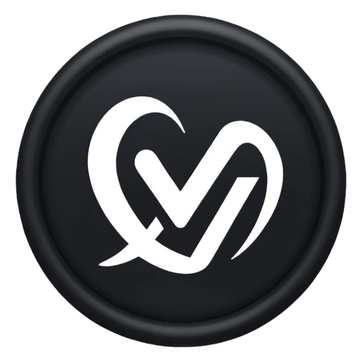 Create a black emoji to look like Facebook's verification badge. sticker