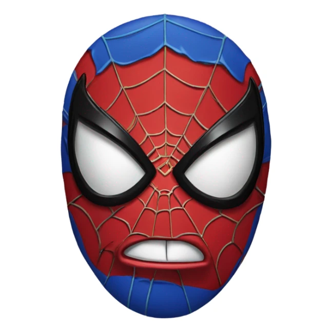 Spider man mask angry and beaten sticker