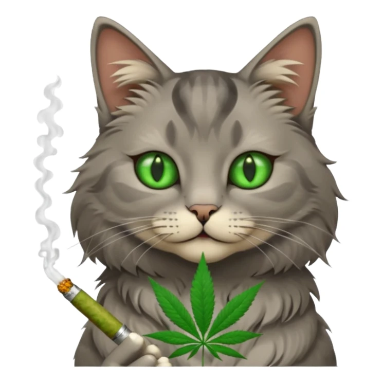 Un gato fumando un porro sticker