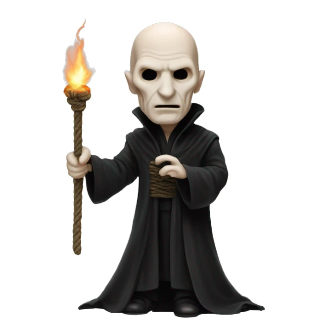 Lord Voldemort in black rope with elder wand in his hand sticker