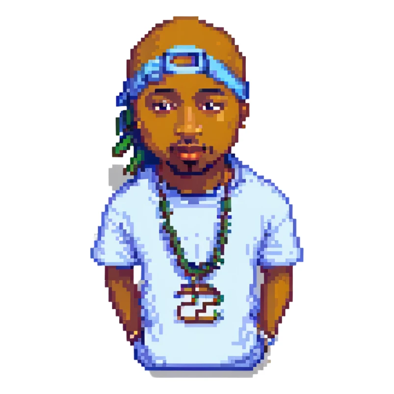 Репер 2Pac, no background sticker