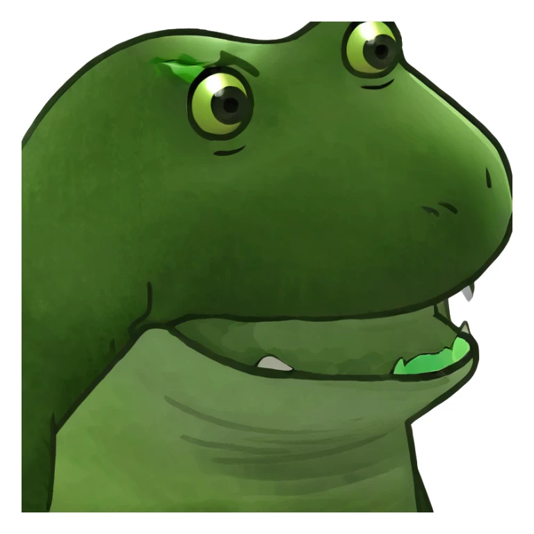 crea un emoji de un avion y cara de cocodrilo sticker