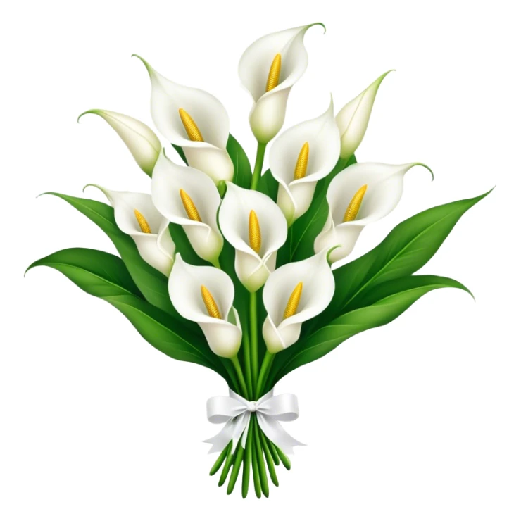 Cala lily flower luxuriant bouquet sticker