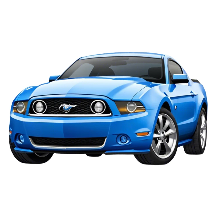 2010 blue Ford Mustang with no stripes  sticker