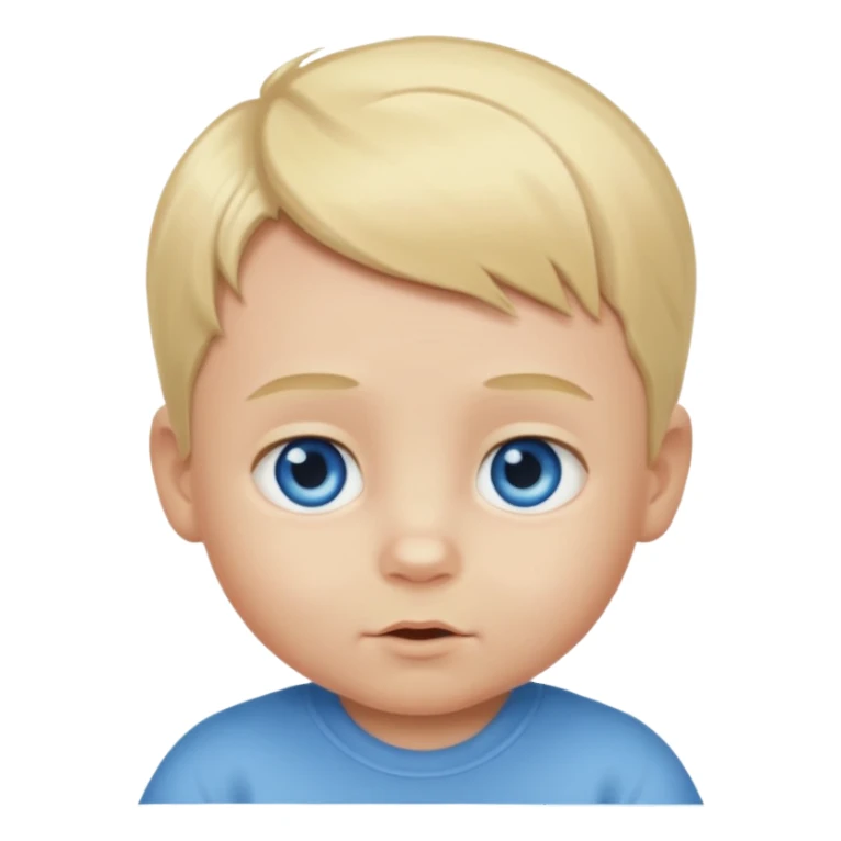 blue eyed blonde baby boy sticker