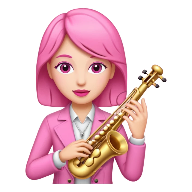 pink musician woman  sticker