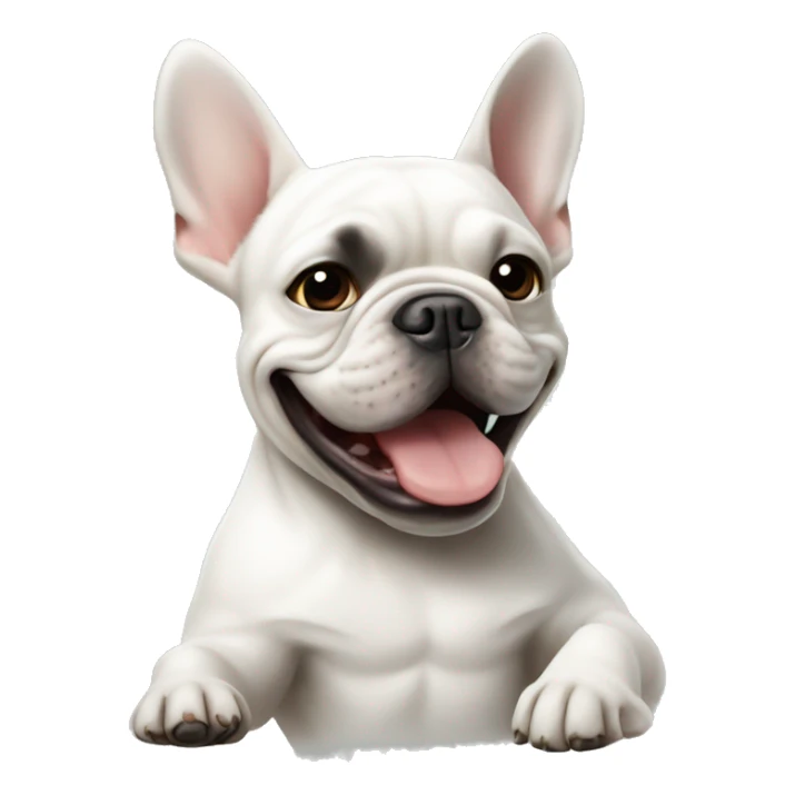 White French Bulldog gives a thumbs up  sticker