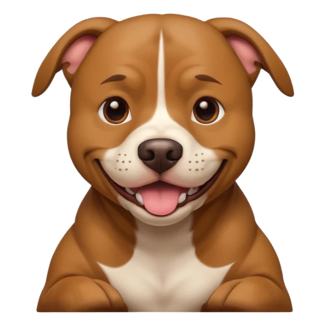 Pitbull dog Happy face. sticker