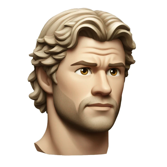 chris hemsworth roman sculpture sticker