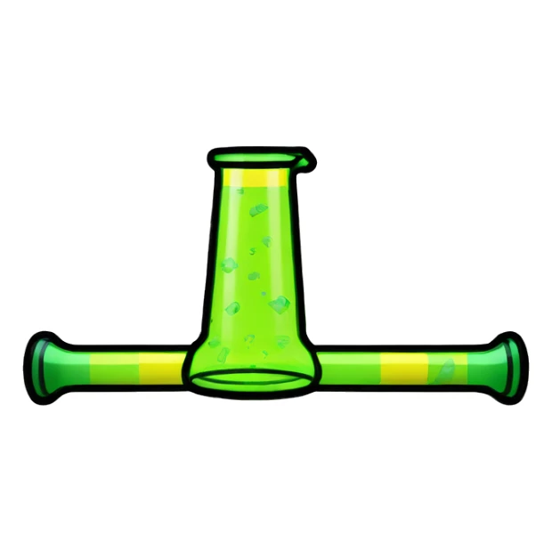 420 Neon caution tape beakerbong black neon yellow green minibong science beaker sticker