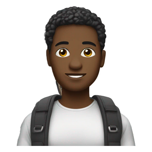 black person in front of the Eiffel tower sticker