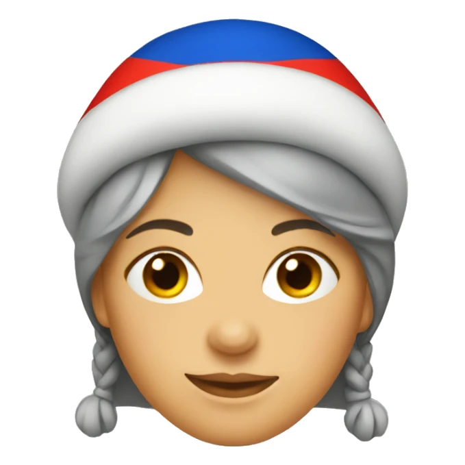 woman in a Russian hat sticker
