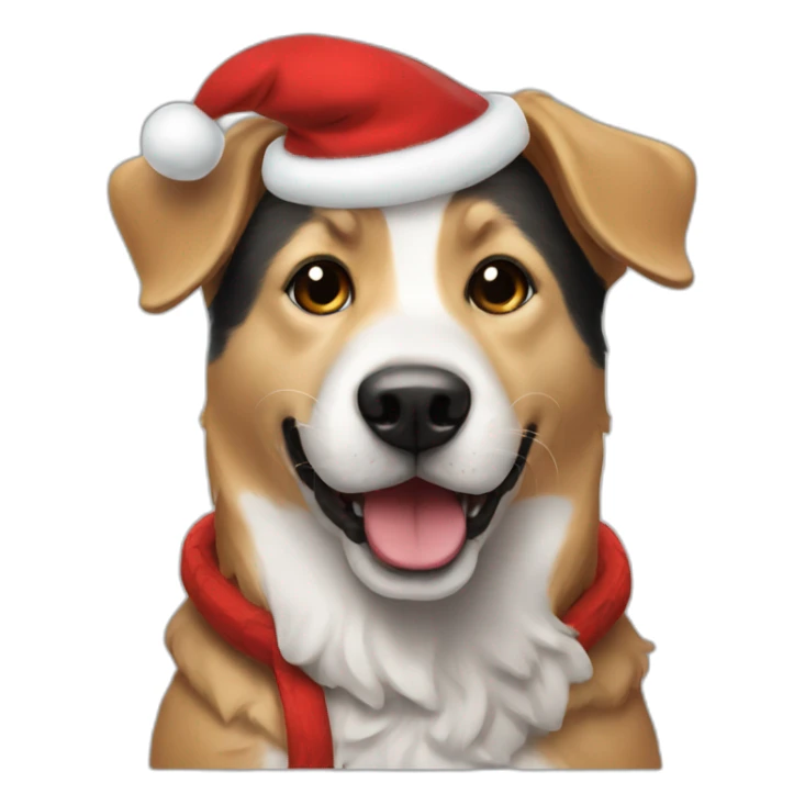Merry Christmas with dog sticker
